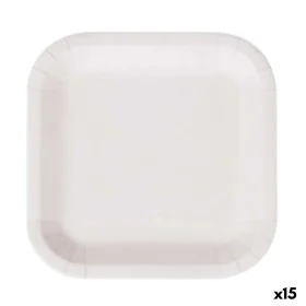 Set de Platos Algon Desechables Blanco Cartón Cuadrado 26 cm (15 Unidades) de Algon, Platos - Ref: S2229353, Precio: 45,97 €,...