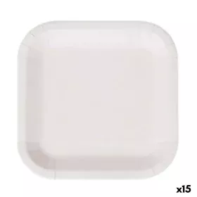 Set de Platos Algon Desechables Blanco Cartón Cuadrado 26 cm (15 Unidades) de Algon, Platos - Ref: S2229353, Precio: 45,97 €,...