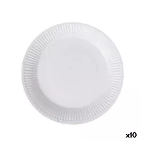 Plate set Algon Disposable White Cardboard 18 cm (10 Units) by Algon, Turntables - Ref: S2229356, Price: 30,61 €, Discount: %