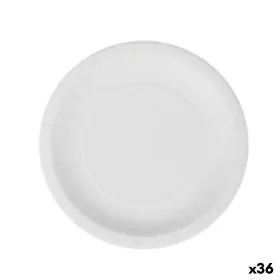 Plate set Algon Disposable White Cardboard 20 cm (36 Units) by Algon, Turntables - Ref: S2229358, Price: 42,81 €, Discount: %