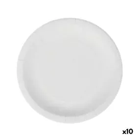 Plate set Algon Disposable White Cardboard 20 cm (10 Units) by Algon, Turntables - Ref: S2229359, Price: 36,72 €, Discount: %