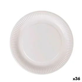 Plate set Algon Disposable White Cardboard 23 cm (36 Units) by Algon, Turntables - Ref: S2229361, Price: 55,35 €, Discount: %