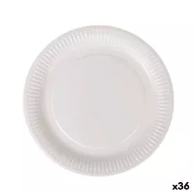 Plate set Algon Disposable White Cardboard 23 cm (36 Units) by Algon, Turntables - Ref: S2229361, Price: 55,35 €, Discount: %