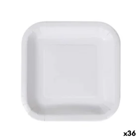 Plate set Algon Disposable White Cardboard 20 cm (36 Units) by Algon, Turntables - Ref: S2229372, Price: 18,88 €, Discount: %