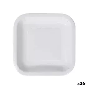 Plate set Algon Disposable White Cardboard 20 cm (36 Units) by Algon, Turntables - Ref: S2229372, Price: 18,13 €, Discount: %