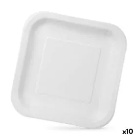 Set de Platos Algon Desechables Blanco Cartón 23 x 23 x 1,5 cm (10 Unidades) de Algon, Platos - Ref: S2229377, Precio: 40,35 ...