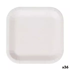 Plate set Algon Disposable White Cardboard 26 cm (36 Units) by Algon, Turntables - Ref: S2229378, Price: 17,42 €, Discount: %