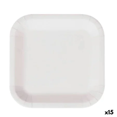 Plate set Algon Disposable White Cardboard 26 cm (15 Units) by Algon, Turntables - Ref: S2229380, Price: 40,44 €, Discount: %