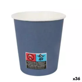 Set of glasses Algon Cardboard Disposable 200 ml Blue 36 Units (24 Pieces) by Algon, Tumblers - Ref: S2229436, Price: 26,14 €...