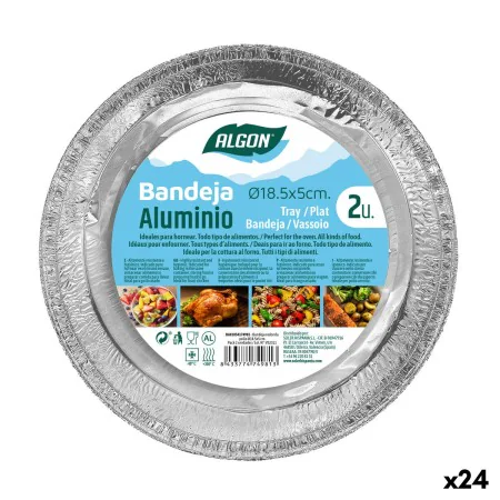 Jogo de Bandejas Algon Redonda Frango 18,5 x 5 cm (24 Unidades) de Algon, Moldes descartáveis - Ref: S2229451, Preço: 9,75 €,...