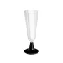 Reusable cava glasses Algon Black 24 Units 150 ml (4 Pieces) by Algon, Tumblers - Ref: S2229490, Price: 18,60 €, Discount: %