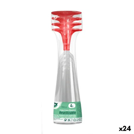 Copos de champanhe reutilizáveis Algon Vermelho 24 Unidades 150 ml (4 Peças) de Algon, Copos - Ref: S2229492, Preço: 19,36 €,...