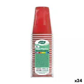 Conjunto de copos reutilizáveis Algon Vermelho 24 Unidades 250 ml (25 Peças) de Algon, Copos - Ref: S2229509, Preço: 33,64 €,...