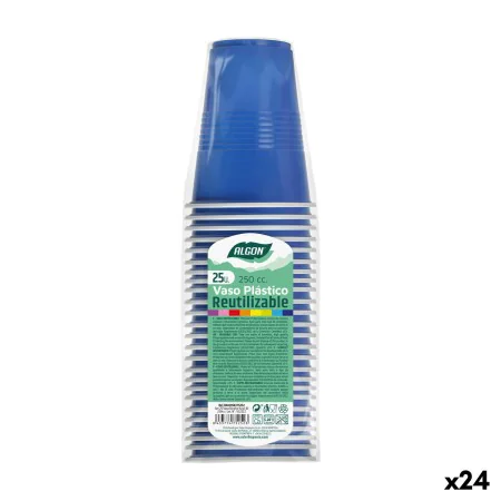 Conjunto de copos reutilizáveis Algon Azul 24 Unidades 250 ml (25 Peças) de Algon, Copos - Ref: S2229510, Preço: 33,64 €, Des...