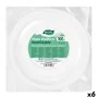 Set of reusable plates Algon Circular White Plastic 22 x 22 x 1,5 cm (6 Units) by Algon, Turntables - Ref: S2229531, Price: 3...