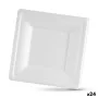 Plate set Algon Disposable White Sugar Cane Squared 16 cm (24 Units) by Algon, Turntables - Ref: S2229558, Price: 15,80 €, Di...