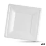 Set de Platos Algon Desechables Blanco Caña de Azúcar Cuadrado 20 cm (24 Unidades) de Algon, Platos - Ref: S2229560, Precio: ...