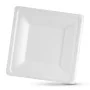 Plate set Algon Disposable White Sugar Cane Squared 26 cm (24 Units) by Algon, Turntables - Ref: S2229562, Price: 17,19 €, Di...