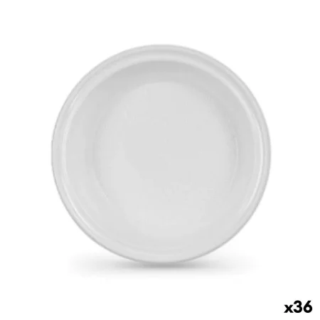 Set of reusable plates Algon White 22 x 22 x 1,5 cm (36 Units) by Algon, Turntables - Ref: S2229567, Price: 18,30 €, Discount: %