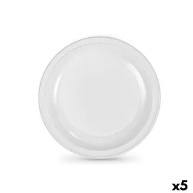 Set of reusable plates Algon White Plastic 25 x 25 x 1,5 cm (36 Units) by Algon, Turntables - Ref: S2229590, Price: 23,24 €, ...