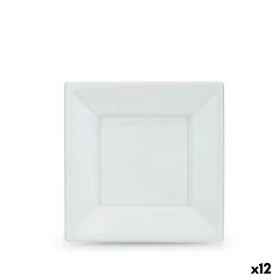 Set de platos reutilizables Algon Blanco Plástico 18 x 18 x 1,5 cm (24 Unidades) de Algon, Platos - Ref: S2229596, Precio: 21...