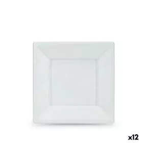 Lot d'assiettes réutilisables Algon Blanc Plastique 18 x 18 x 1,5 cm (24 Unités) de Algon, Platines - Réf : S2229596, Prix : ...