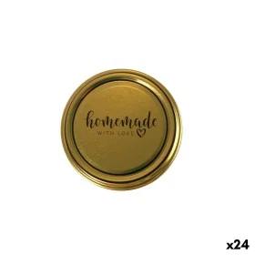 Set of lids Sarkap Homemade Golden 6 Pieces 7 x 0,8 cm (24 Units) by Sarkap, Airtight jars and accessories - Ref: S2229843, P...