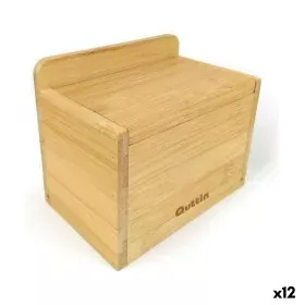 Saleiro com Tampa Quttin Castanho Bambu 14 x 9 x 9,5 cm (12 Unidades) de Quttin, Dosificadores de molho e especiarias - Ref: ...