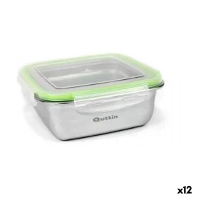 Boîte à lunch hermétique Quttin Carré Acier inoxydable 400 ml 12 x 12 x 6 cm (12 Unités) de Quttin, Stockage des aliments - R...