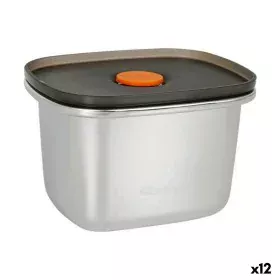 Porta pranzo Ermetico Quttin 450 ml Acciaio inossidabile Rettangolare 11,6 x 9,4 x 7 cm (12 Unità) di Quttin, Conservazione d...