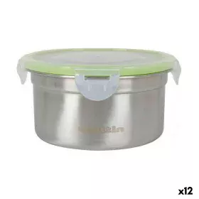 Fiambrera Hermética Quttin Redonda 550 ml Acero Inoxidable (12 Unidades) de Quttin, Almacenamiento de alimentos - Ref: S22303...