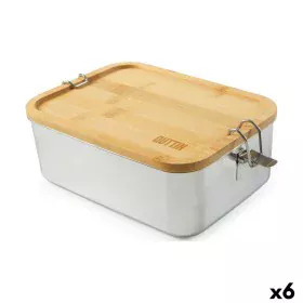 Lunch box Quttin Bamboo Stainless steel Rectangular (6 Units) by Quttin, Food storage - Ref: S2230319, Price: 46,42 €, Discou...