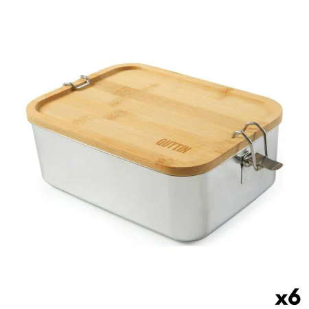 Lunch box Quttin Bamboo Stainless steel Rectangular (6 Units) by Quttin, Food storage - Ref: S2230319, Price: 47,35 €, Discou...