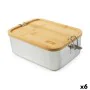 Fiambrera Quttin Bambú Acero Inoxidable Rectangular (6 Unidades) de Quttin, Almacenamiento de alimentos - Ref: S2230319, Prec...