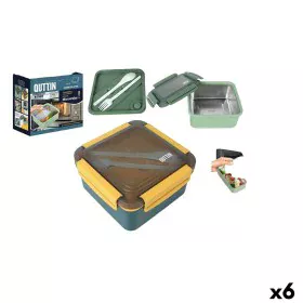 Fiambrera Quttin Acero Inoxidable 1,5 L 18 x 10 x 18 cm (6 Unidades) de Quttin, Fiambreras - Ref: S2230320, Precio: 61,40 €, ...