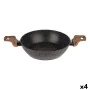 Saucepan Quttin Ecological Black Toughened aluminium 24,5 x 40,5 cm (4 Units) by Quttin, Terrines - Ref: S2230587, Price: 63,...