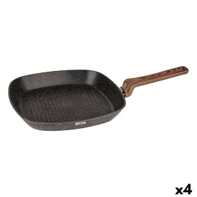 Grill pan Quttin Ecological Black Toughened aluminium 28,5 x 48,5 cm (4 Units) by Quttin, Griddle Pans - Ref: S2230589, Price...