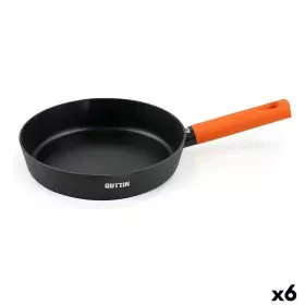 Poêle Quttin Gastro Noir Orange 37,5 x 23 x 5 cm (6 Unités) de Quttin, Grandes sauteuses - Réf : S2230630, Prix : 54,78 €, Re...