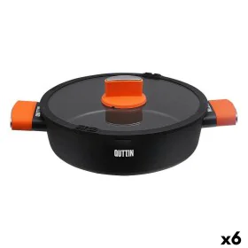 Kasserolle mit Glasabdeckung Quttin Gastro Schwarz Orange 36,5 x 27 x 8,5 cm (6 Stück) von Quttin, Simmertöpfe - Ref: S223063...