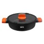 Cacerola con Tapa de Cristal Quttin Gastro Negro Naranja 36,5 x 27 x 8,5 cm (6 Unidades) de Quttin, Cacerolas - Ref: S2230639...