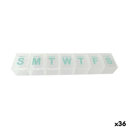 Pastillero Semanal 22,8 x 4,8 x 2,5 cm (36 Unidades) de BigBuy Home, Ayudas para la memoria - Ref: S2230647, Precio: 21,56 €,...