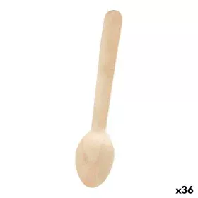 Disposable Cutlery Wood 36 Units 16 x 3,3 x 1,7 cm by BigBuy Home, Spoons - Ref: S2230737, Price: 28,10 €, Discount: %