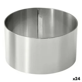 Molde para emplatar Plateado Acero Inoxidable 10 cm 0,8 mm (24 Unidades) (10 x 4,5 cm) de BigBuy Home, Moldes para tartas y b...