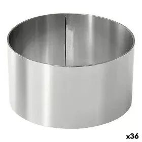 Anrichte-Form Silberfarben Edelstahl 8 cm 0,8 mm (36 Stück) (8 x 4,5 cm) von BigBuy Home, Kuchen- und Biskuit-Formen - Ref: S...