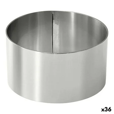 Molde para emplatar Plateado Acero Inoxidable 8 cm 0,8 mm (36 Unidades) (8 x 4,5 cm) de BigBuy Home, Moldes para tartas y biz...