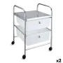 Chest of drawers Confortime Metal With wheels Plastic 33 x 32,5 x 45,5 cm (2 Units) by Confortime, Cupboards and shelving - R...