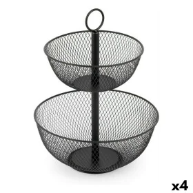 Coupe à fruits Confortime Double Métal 31 x 31 x 41 cm (4 Unités) de Confortime, Plats et plateaux - Réf : S2230937, Prix : 5...