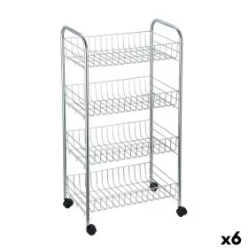 Carrinho de Vegetais Confortime Prateado Metal 41 x 26,5 x 76 cm (6 Unidades) de Confortime, Prateleiras e estantes - Ref: S2...