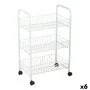 Carrello per Verdure Confortime Bianco Metallo 3 Mensole 40 x 26 x 62 cm (6 Unità) di Confortime, Ripiani e supporti - Rif: S...