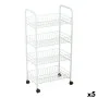 Carrito Verdulero Confortime Blanco Metal 4 Estantes 36 x 26,5 x 86 cm (5 Unidades) de Confortime, Estantes y soportes - Ref:...